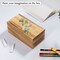 Vintage Wood Box with Slide Lid, 7.8'' x 3.9'' x 3.1'' Keepsake Storage Wooden Box, Rustic Wood Gift Boxes for Art Hobbies, DIY Lovers, Desk Organizers, Cards and Home Decorations